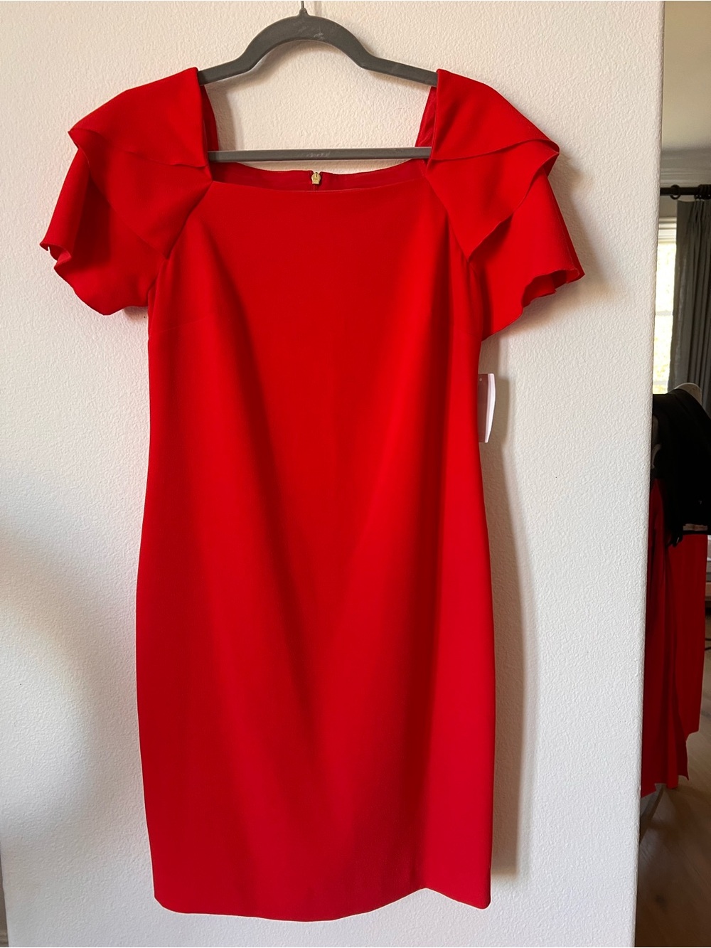 Trina Turk Red Off-Shoulder Ruffle Dress-0 NWT $248